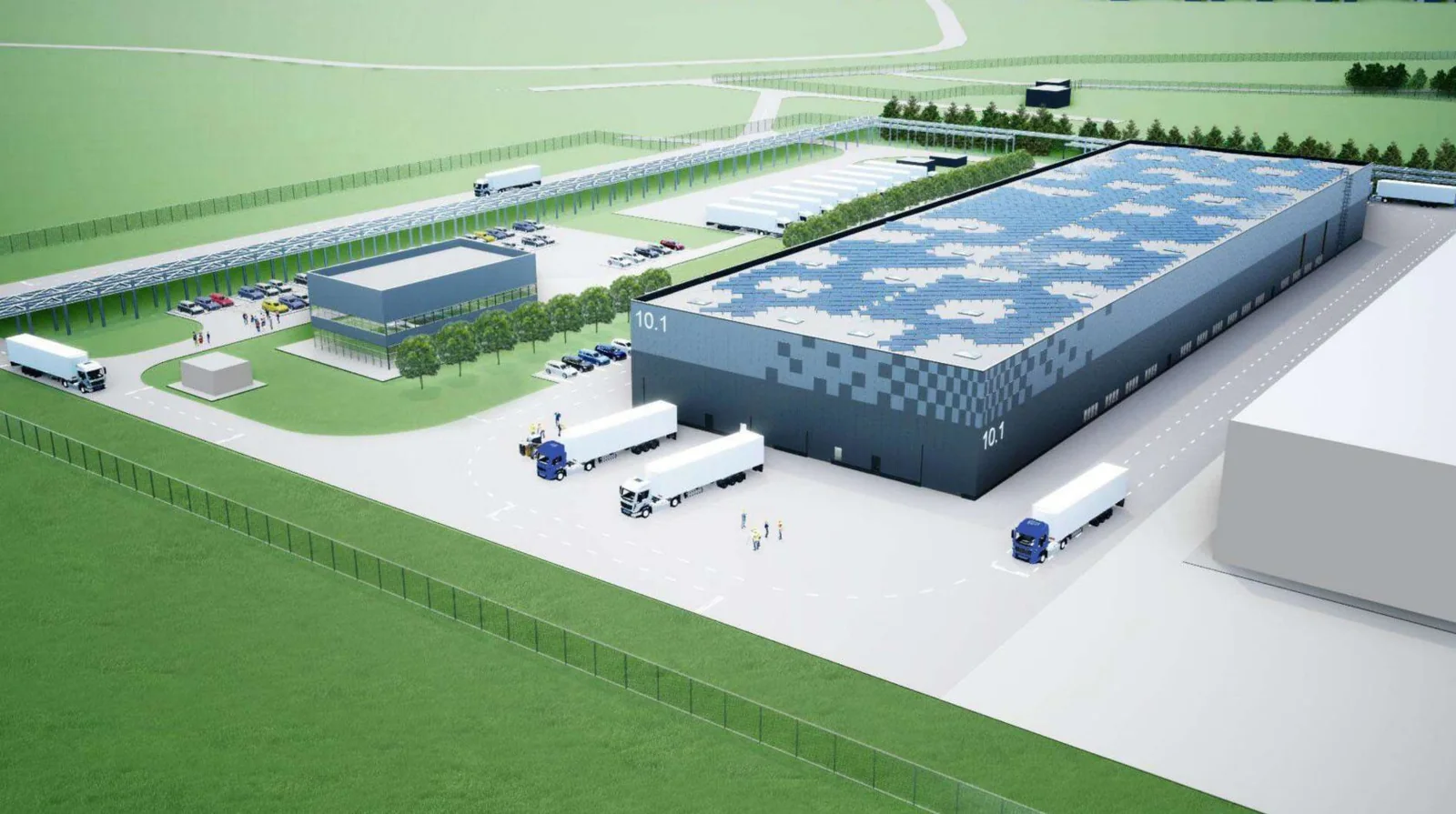 Editorial hero for “Kryvbas Industrial Park: A Production Platform for the Agglomeration”: infrastructure, people and the project’s core technical intervention, without implying that the project is complete.