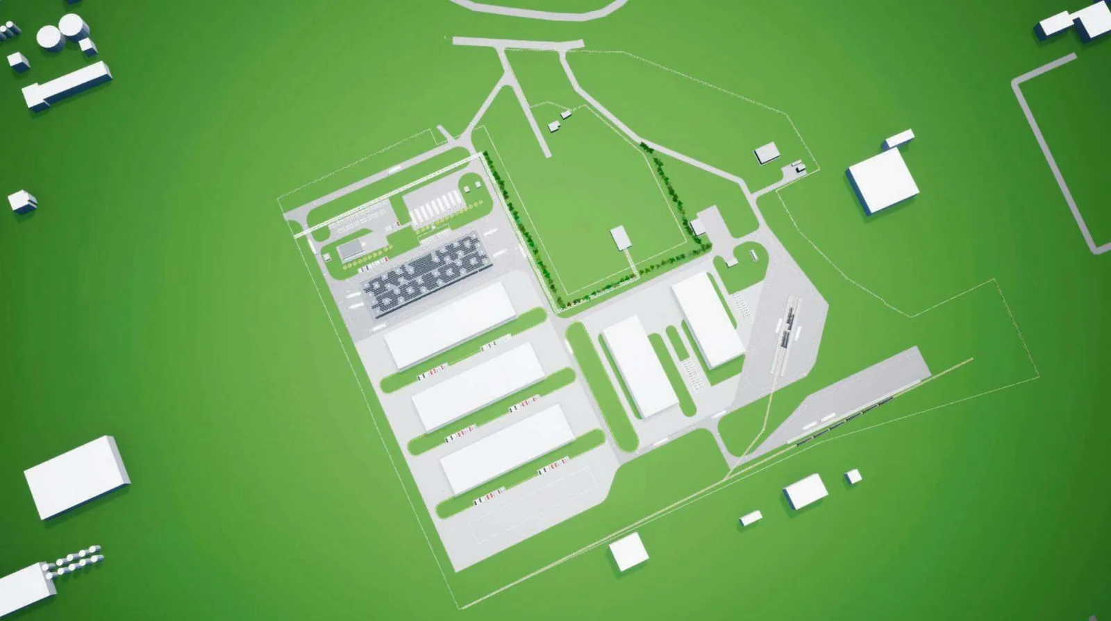 Editorial hero for “Kryvbas Industrial Park: A Production Platform for the Agglomeration”: infrastructure, people and the project’s core technical intervention, without implying that the project is complete.