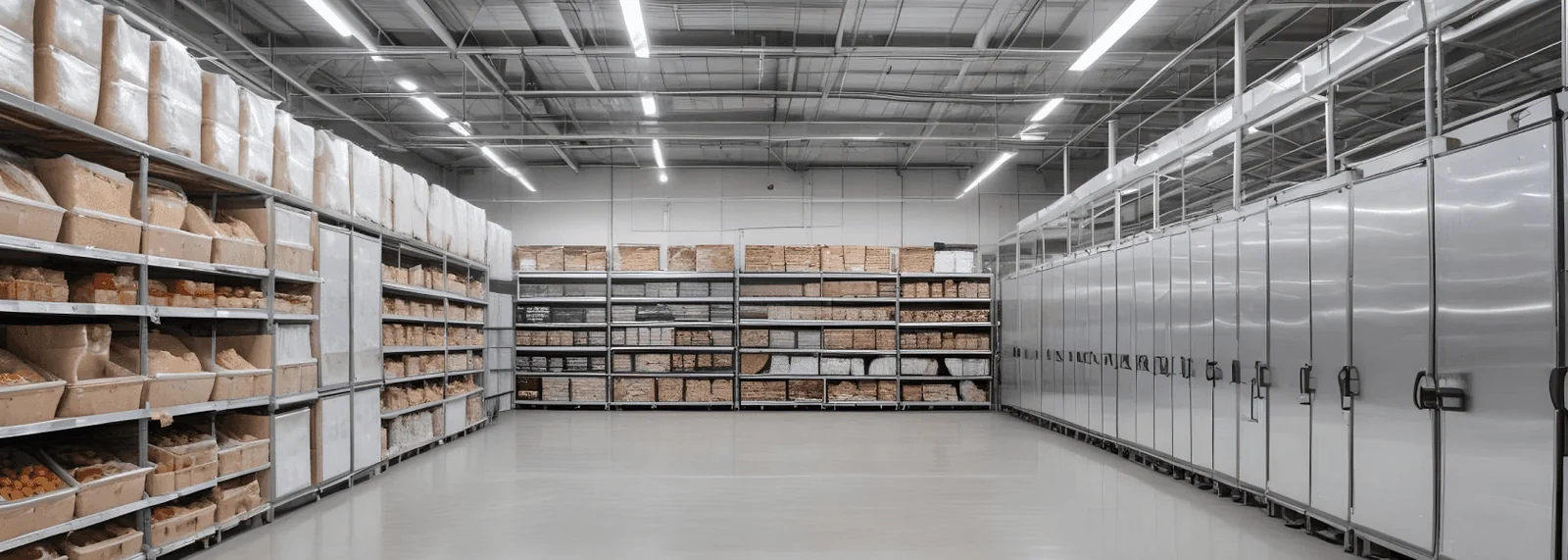 Editorial hero for “Temperature-Controlled Logistics Gateway”: infrastructure, people and the project’s core technical intervention, without implying that the project is complete.